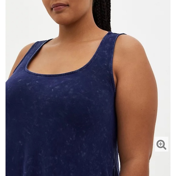 Torrid-Navy wash super soft MIDI Dress - Picture 3 of 5